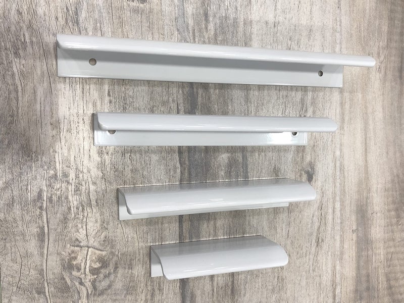 Tsnamay 2 قطعة 3.15 بوصة سحب سطح القوس الأبيض، حافة بيضاء تسحب مقابض أدراج الأثاث مقبض خزانة مخفي، فتحة Dia.2.52 بوصة/64 مم - Image 5